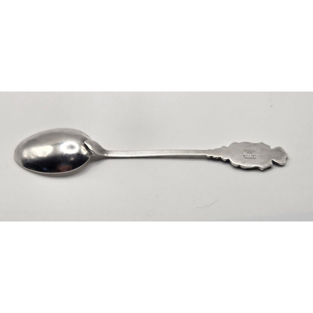 VTG Klepa Arts Germany Sterling Silver .925 Souvenir Spoon Missing Enamel Marker